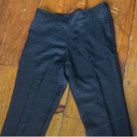 Akris Seersucker Pant Size 8 Black Pinstripe - Picture 4 of 13